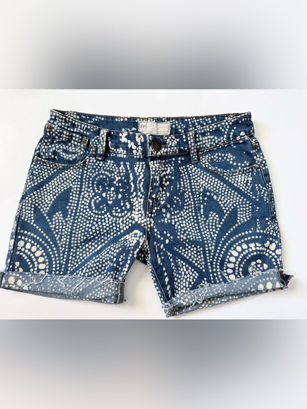 Free people Bali flare pants cut into shorts size 27 bleach distressed